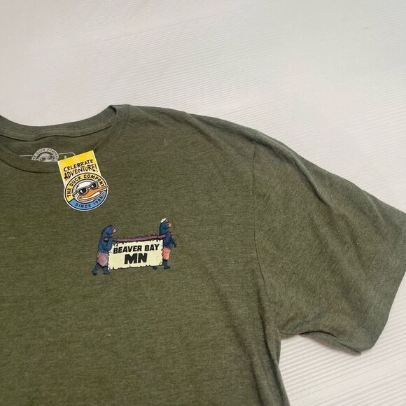 NWT The Duck Company Beaver Bay Green T-Shirt Size Large New - Picture 3 of 8